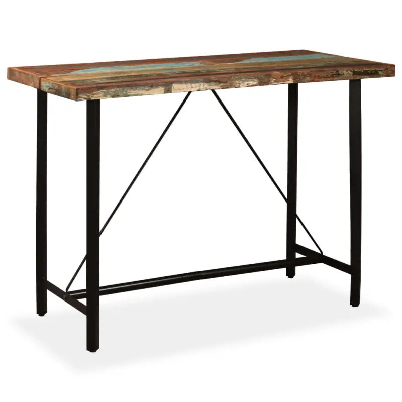 Industriële eettafel van massief gerecycled hout voor je keuken of eetkamer - Bruin / 150 x 70 x 107 cm / 1 - Eettafels