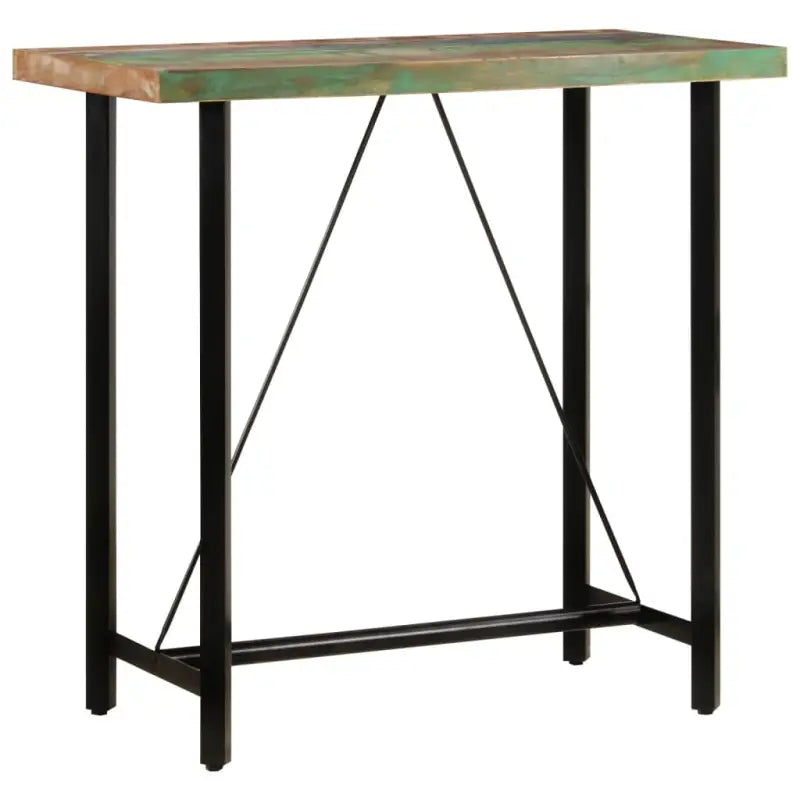 Industriële eettafel van massief gerecycled hout voor je keuken of eetkamer - Multikleur / 110 x 55 x 107 cm / 1