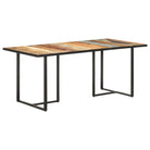 Industriële eettafel van massief mangohout voor een robuuste look - 180 x 90 x 76 cm / 1 / massief gerecycled hout
