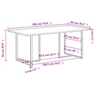 Industriële eettafel van massief mangohout voor een robuuste look - Eettafels