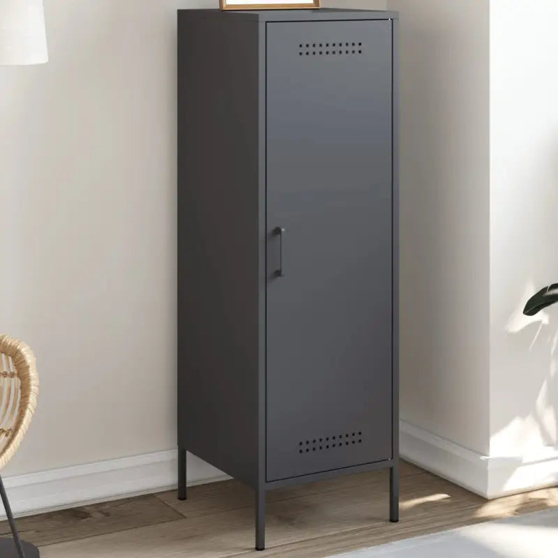 Industriële hoge kast voor woon- en slaapkamer interieur - Antraciet / 1 - Dressoirs & buffetkasten