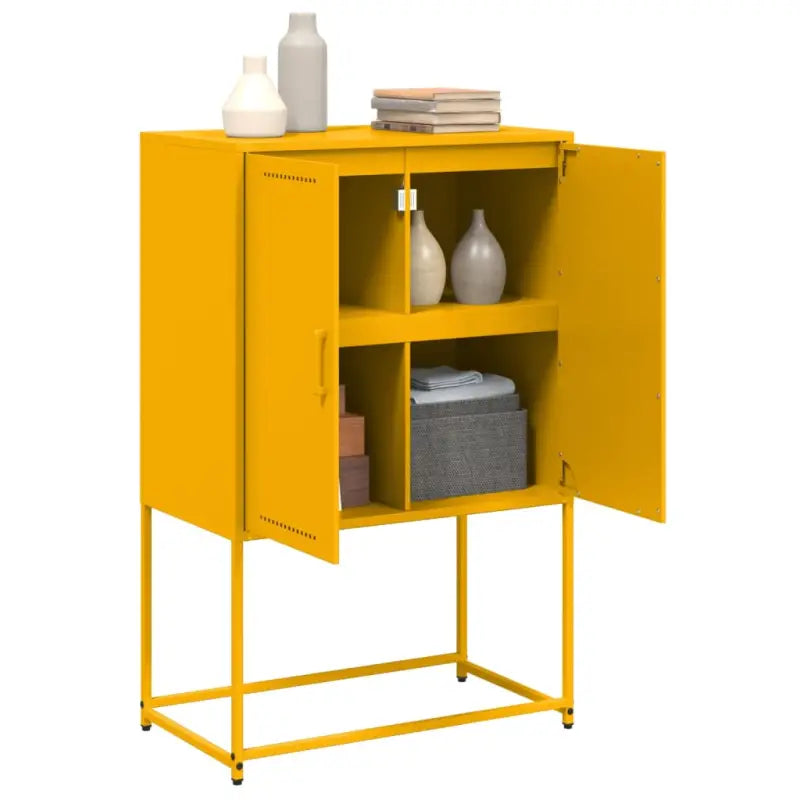 Industriële hoge kast voor woon- of slaapkamer met robuust staal - Dressoirs & buffetkasten
