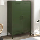 Industriële hoge kast voor woonkamer of slaapkamer van stevig staal - Groen / 1 - Dressoirs & buffetkasten
