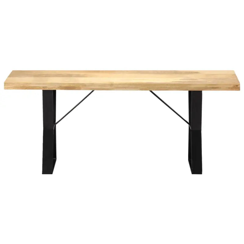Industriële houten bankje voor keuken en eettafel van massief mangohout - Bruin / 110 cm - Keuken- & eettafelbanken