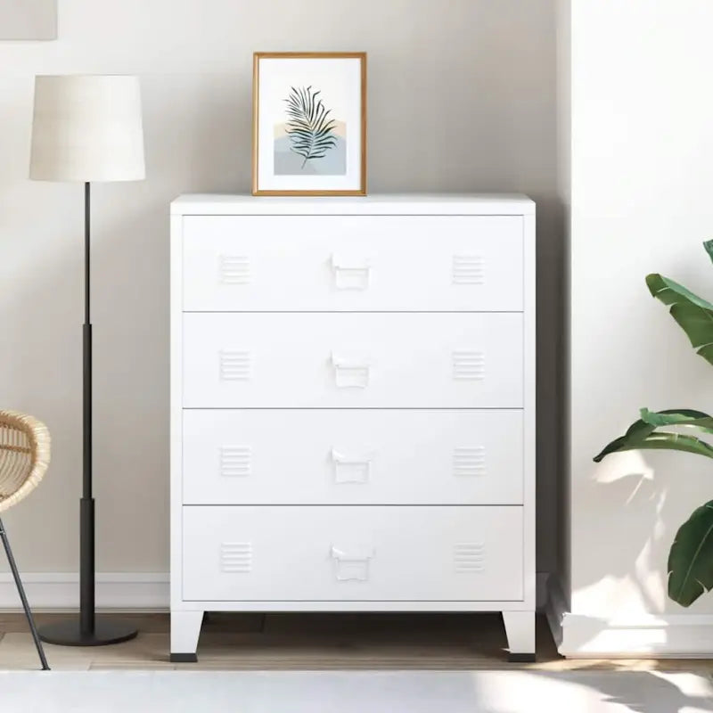 Industriële ladekast voor een praktische en stijlvolle inrichting - Wit / 1 - Commodes & ladekasten