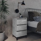 Industriële nachtkastjes met metalen poten voor een chique interieur - Betongrijs / 1 - Nachtkastjes