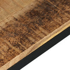 Industriële opbergbank met massief mangohout en stalen poten - Bruin / 160 x 35 x 45 cm - Opberg- & halbankjes