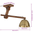Industriële plafondlamp met massief mangohout en E27 fitting - Lampen