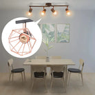Industriële plafondlamp met vier spots in zwart metaal - Plafondlampen