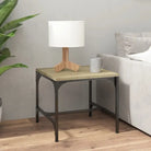 Industriële salontafel met bewerkt hout en aanpasbare poten - Sonoma eiken / 40 x 40 x 35 cm / 1 - Salontafels