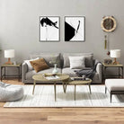 Industriële salontafel met bewerkt hout en aanpasbare poten - Sonoma eiken / 40 x 40 x 35 cm / 2 - Salontafels
