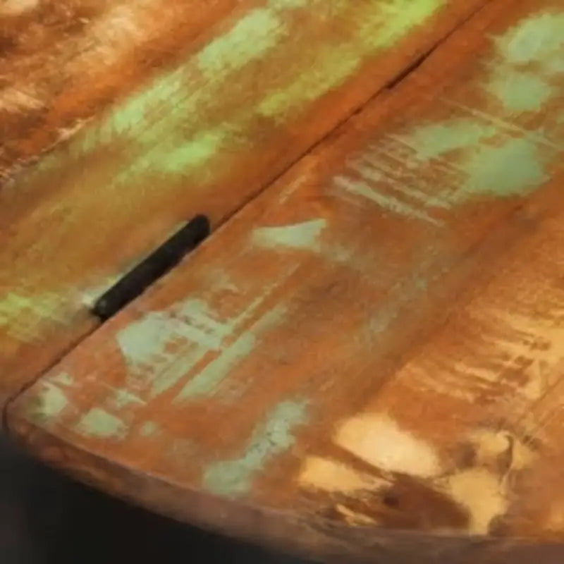 Industriële salontafel van massief gerecycled hout met unieke onderkant - Salontafels
