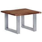 Industriële stijl salontafel van massief acaciahout met natuurlijke vorm - Bruin / 1 / 60 cm - Salontafels