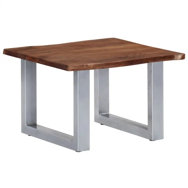 Industriële stijl salontafel van massief acaciahout met natuurlijke vorm - Bruin / 1 / 60 cm - Salontafels