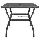 Industriële tuintafel met gelat design van Gepoedercoat Staal - Tuintafels