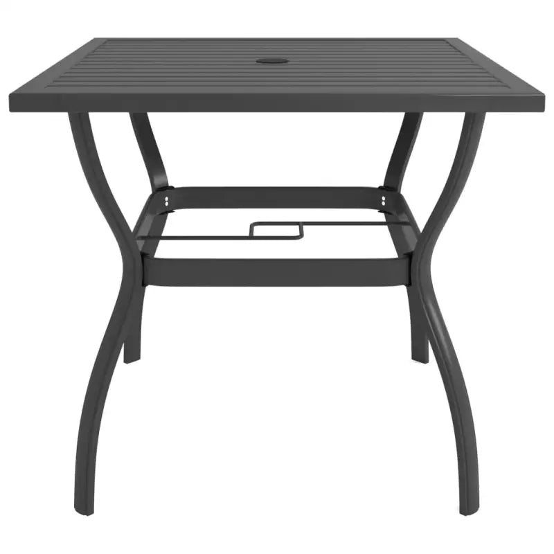 Industriële tuintafel met gelat design van Gepoedercoat Staal - Tuintafels