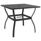 Industriële tuintafel met gelat design van Gepoedercoat Staal - Tuintafels