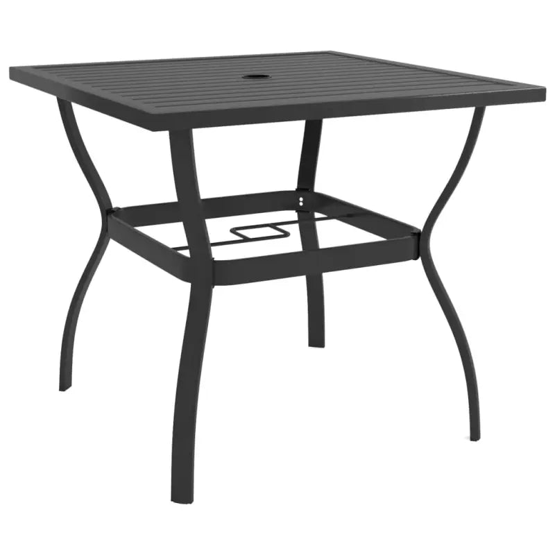 Industriële tuintafel met gelat design van Gepoedercoat Staal - Tuintafels