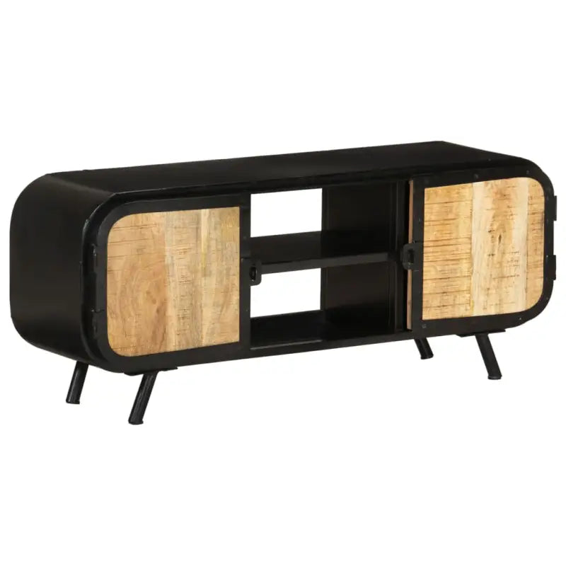 Industriële tv-meubel in gerecycled hout met vintage charme - Bruin / 1 / 110 cm - Tv-meubels