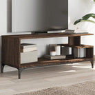 Industriële tv-meubel in Grijs Sonoma met gepoedercoat staal - bruin eikenkleur / 1 - Tv-meubels