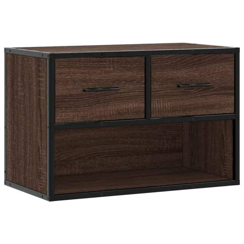 Industriële TV-Meubel van Bewerkt Hout met Stalen Frame - Tv-meubels