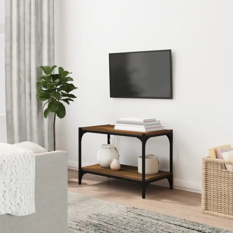 Industriële tv-meubel van bewerkt hout voor een stijlvolle woonkamer - Tv-meubels