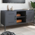 Industriële tv-meubel van robuust staal voor woon en slaapkamer - Antraciet / 1 - Tv-meubels