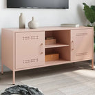 Industriële tv-meubel van robuust staal voor woon en slaapkamer - Roze / 1 - Tv-meubels