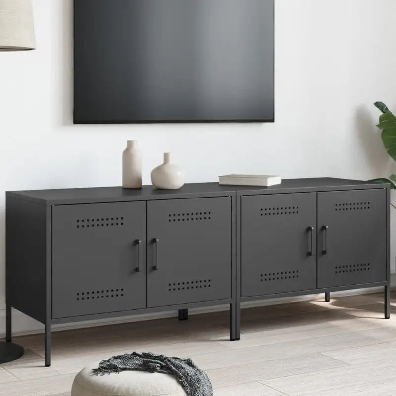 Industriële Tv-meubels voor een tijdloze uitstraling - Zwart / 2 - Tv-meubels