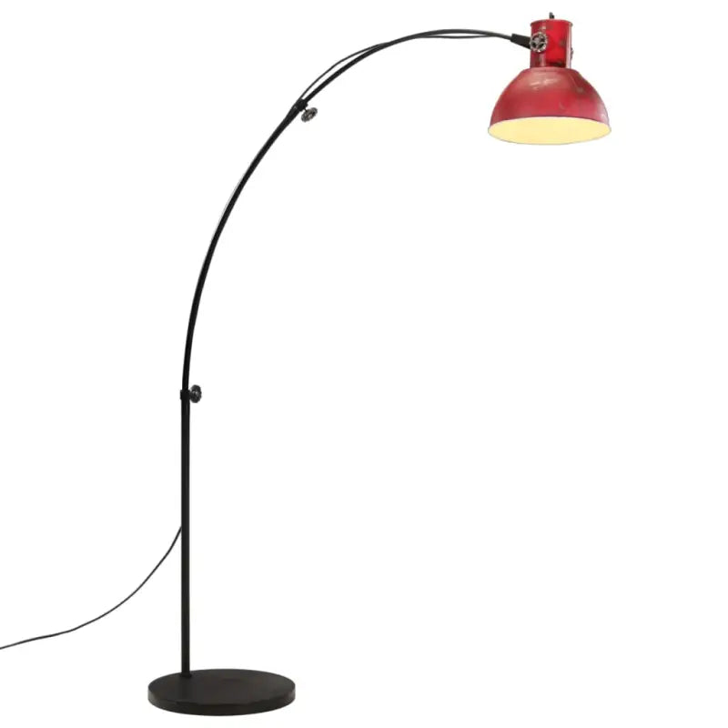 Industriële vloerlamp met E27 fitting in verweerd rood stijl - Rood / 1 - Lampen