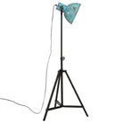 Industriële vloerlamp met verweerd blauw E27 fitting - Lampen