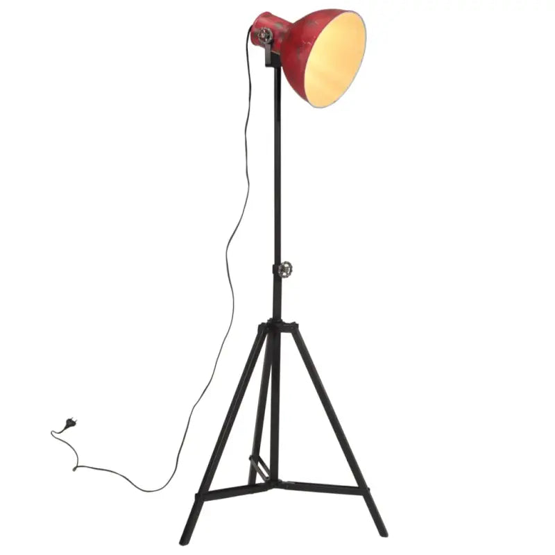 Industriële vloerlamp met verweerd blauw E27 fitting - Rood / 1 - Lampen