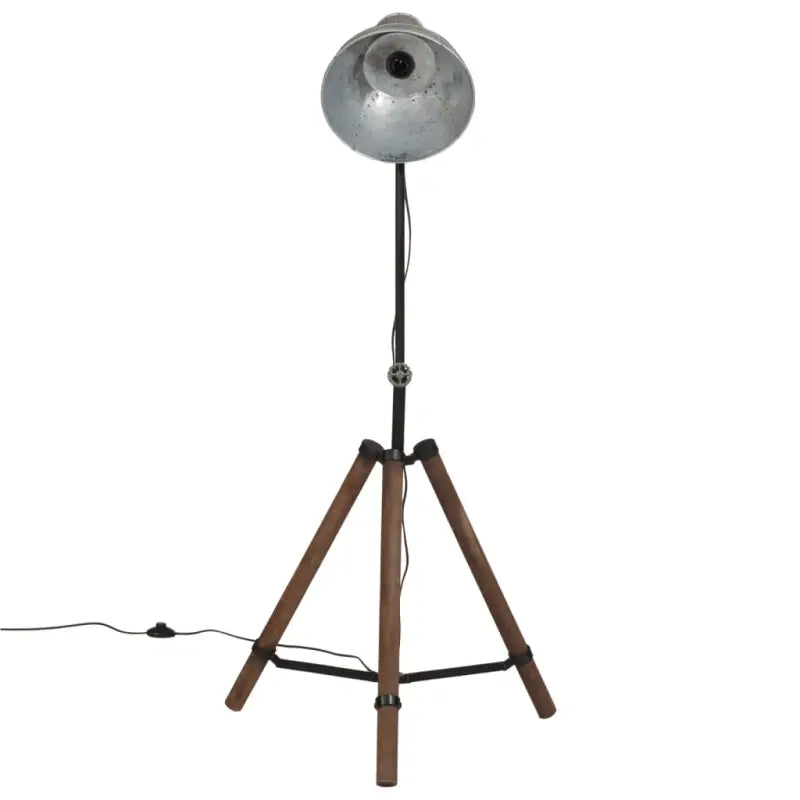 Industriële vloerlamp van massief mangohout met E27 fitting - Lampen