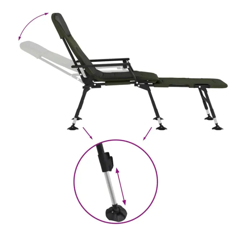 Inklapbaar Visligbed voor Binnen en Buiten Gebruik - Tuinbedden