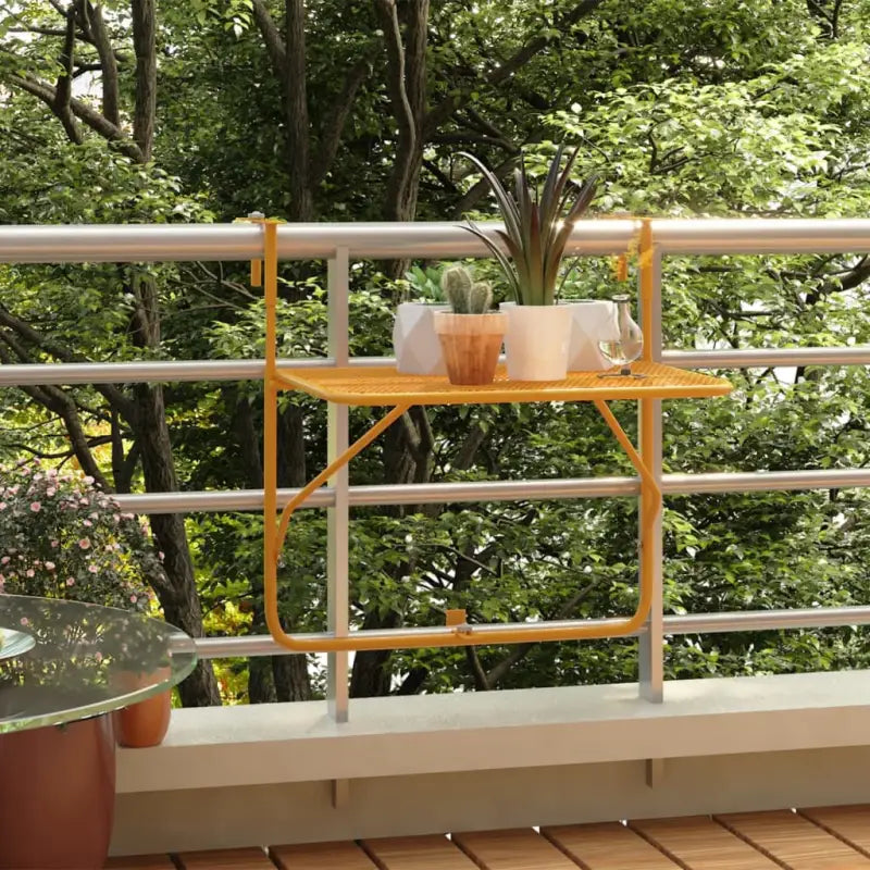 Inklapbare balkontafel voor tuin terras en balkon - Geel / 1 - Tuintafels