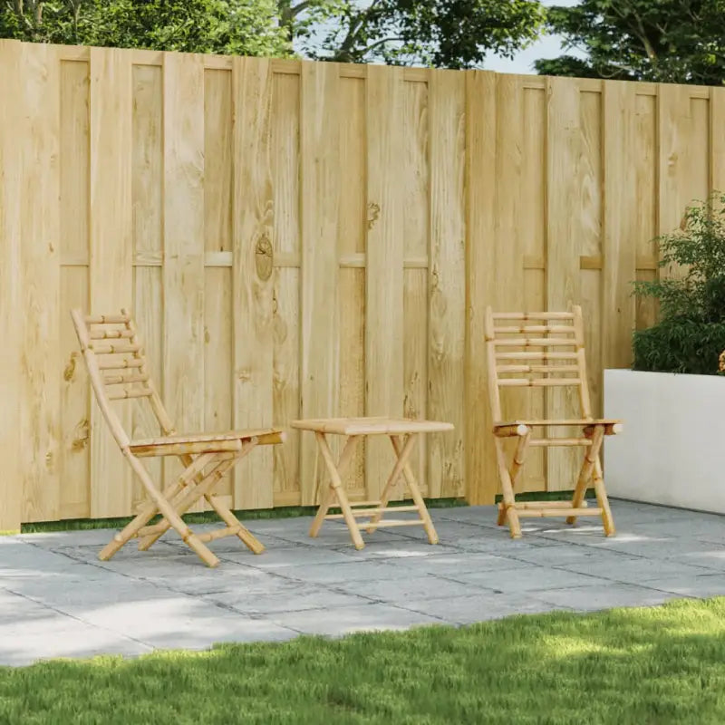 Inklapbare Bamboe Tuinstoelen voor Buiten en Terras - 2 - Tuinstoelen