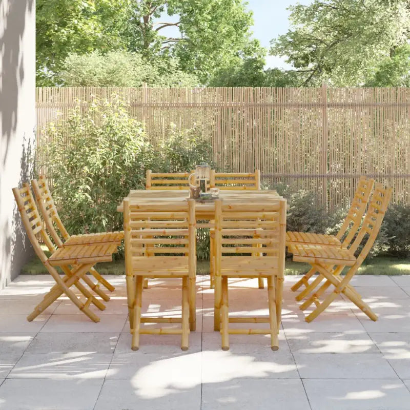 Inklapbare Bamboe Tuinstoelen voor Buiten en Terras - 8 - Tuinstoelen
