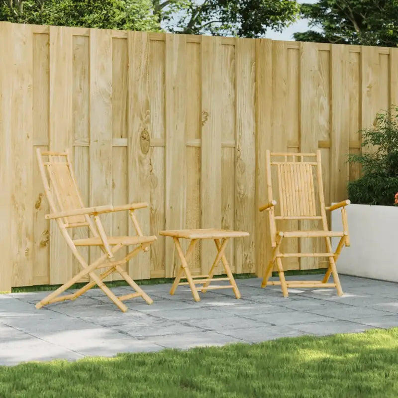 Inklapbare bamboe tuinstoelen voor buitenplezier - 2 / Met armleuning - Tuinstoelen