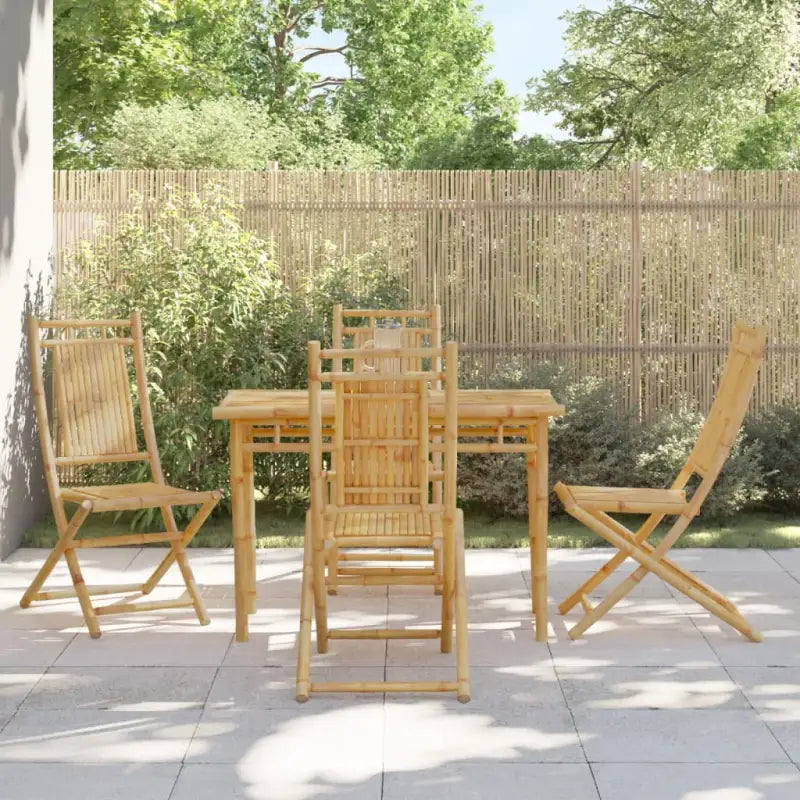 Inklapbare bamboe tuinstoelen voor buitenplezier - Tuinstoelen