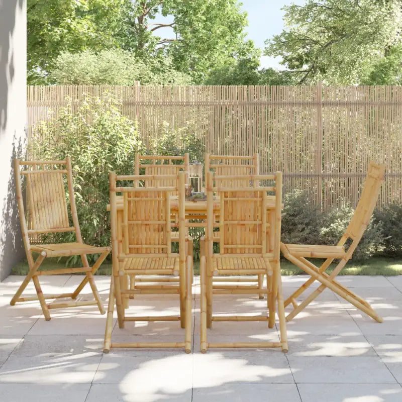 Inklapbare bamboe tuinstoelen voor buitenplezier - 6 / Zonder armleuning - Tuinstoelen