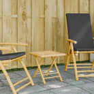 Inklapbare bamboe tuintafel voor terrasgebruik - 45 x 45 x 45 cm / 1 - Tuintafels