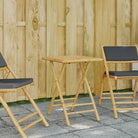 Inklapbare bamboe tuintafel voor terrasgebruik - 55 x 55 x 75 cm / 1 - Tuintafels