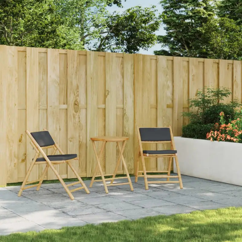 Inklapbare bamboe tuintafel voor terrasgebruik - Tuintafels