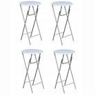Inklapbare bartafels met MDF tafelblad en stalen poten - Wit / 4 - Klaptafels