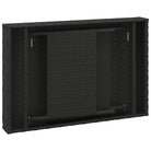 Inklapbare bijzettafel met gepoedercoat stalen frame en poly rattan - Bijzettafels