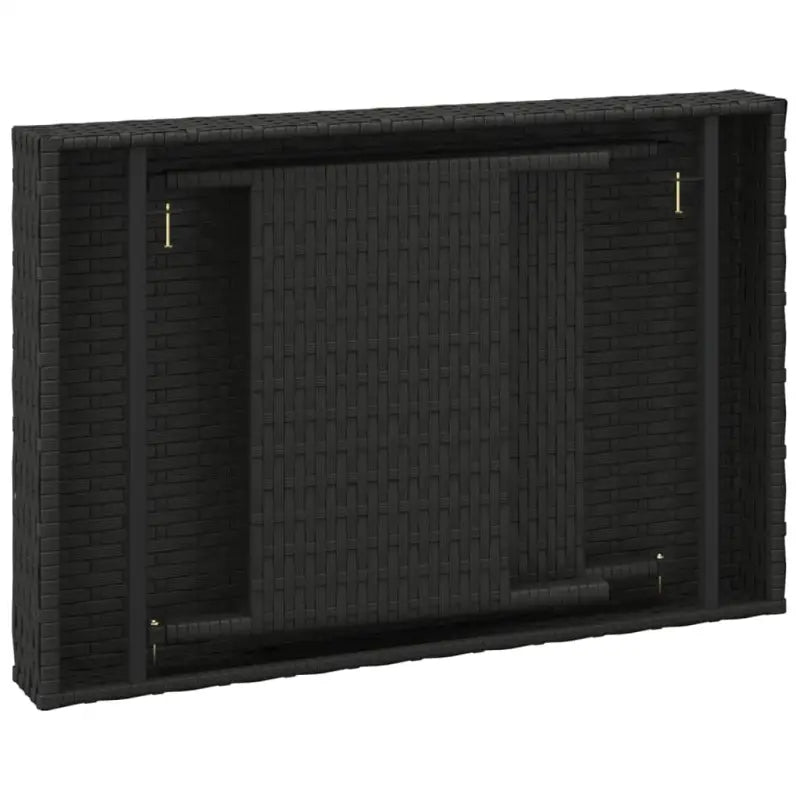 Inklapbare bijzettafel met gepoedercoat stalen frame en poly rattan - Bijzettafels