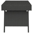 Inklapbare bijzettafel met gepoedercoat stalen frame en poly rattan - Bijzettafels