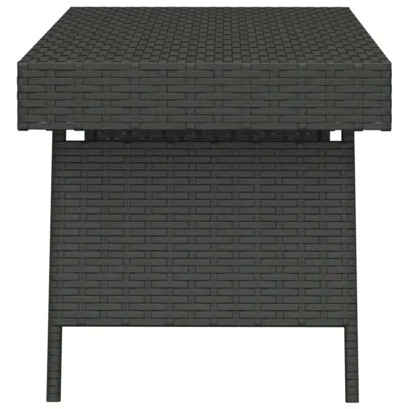 Inklapbare bijzettafel met gepoedercoat stalen frame en poly rattan - Bijzettafels