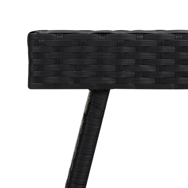 Inklapbare bijzettafel met gepoedercoat stalen frame en poly rattan - Bijzettafels