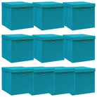 Inklapbare opbergdozen van nonwoven stof voor thuisgebruik - Babyblauw met deksels / 10 - Opbergdozen